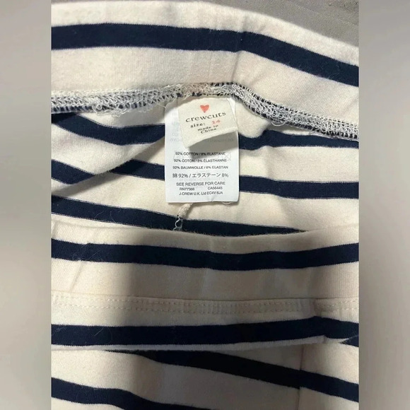 Lot of 3 Crew Crewcuts Girls Cropped Leggings Star & Heart Print & Strip floral - Picture 2 of 4